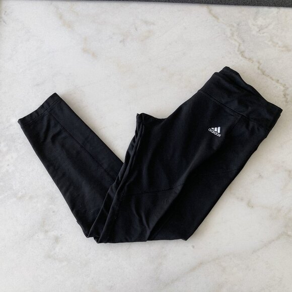 Adidas Climawarm black leggings / tights / pants, winter, brushed / fleece lined - Picture 1 of 6